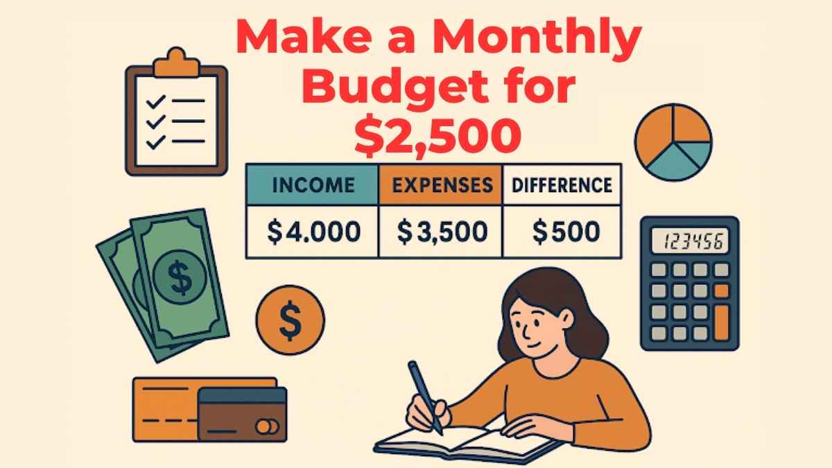 Sample Budget for $2500 a Month